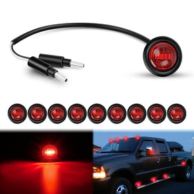 Nilight front view red marker light showing flush-mount profile and clarity