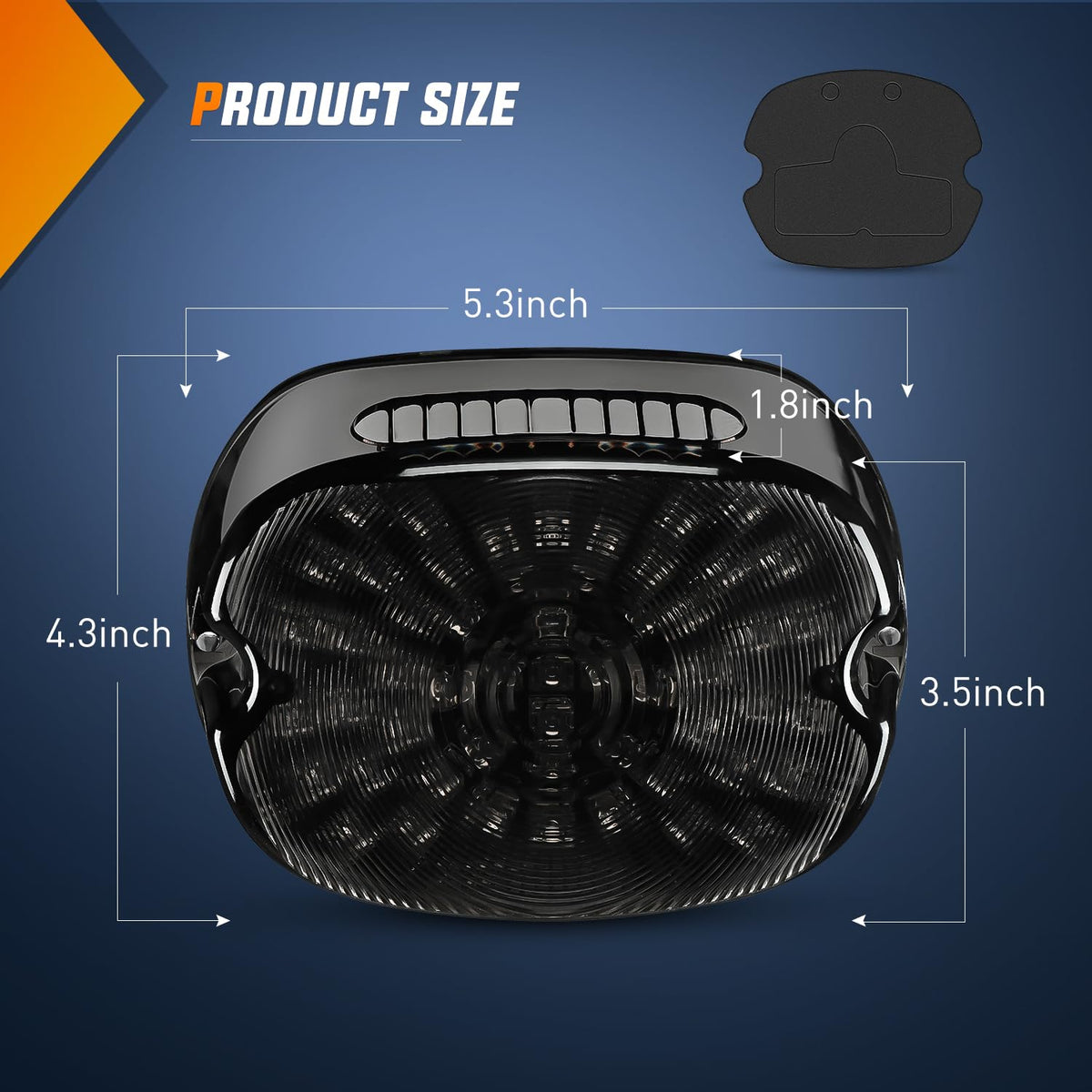 Nilight rear view with gasket visible for secure, weather-resistant seal