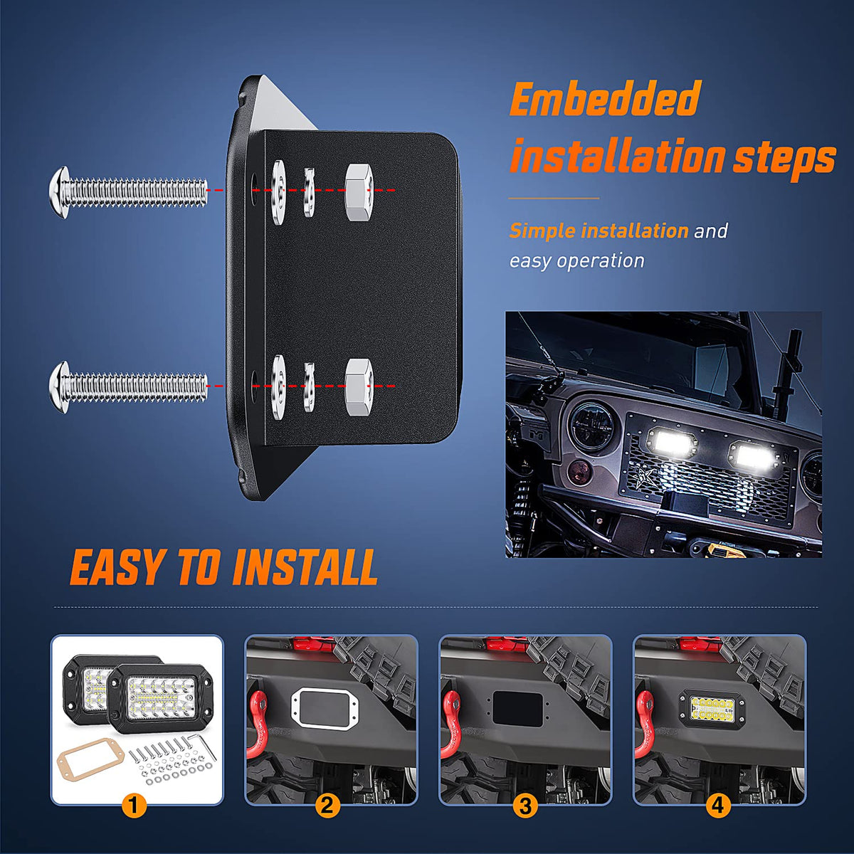Nilight installed in grill showing neat finish and vehicle integration benefit