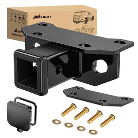 Nilight front view of hitch showing clean fit and strong frame connection benefit