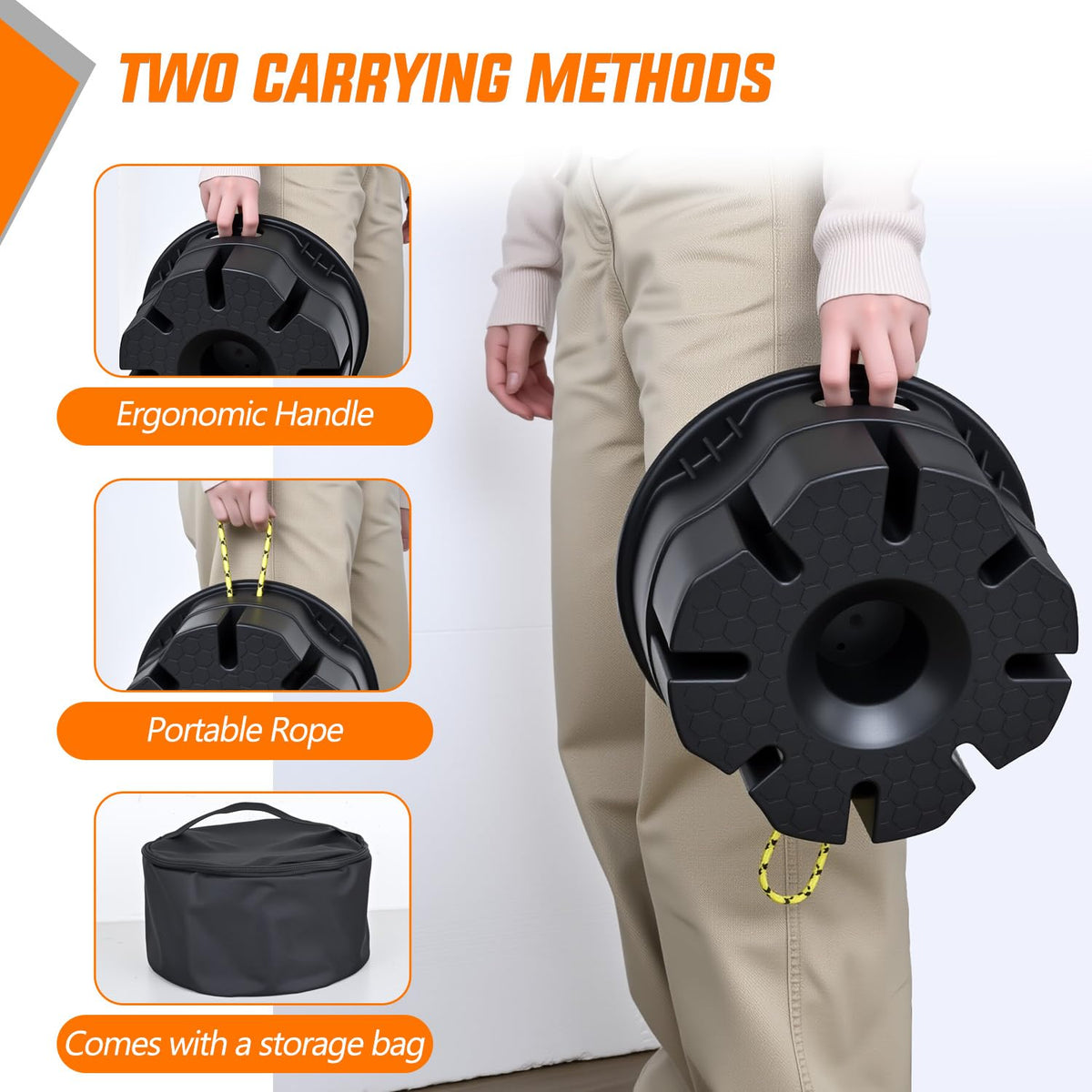 Nilight side handle and rope for easy carrying and quick transport