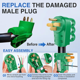 Nilight ergonomic handle close up protecting fingers and easing unplugging