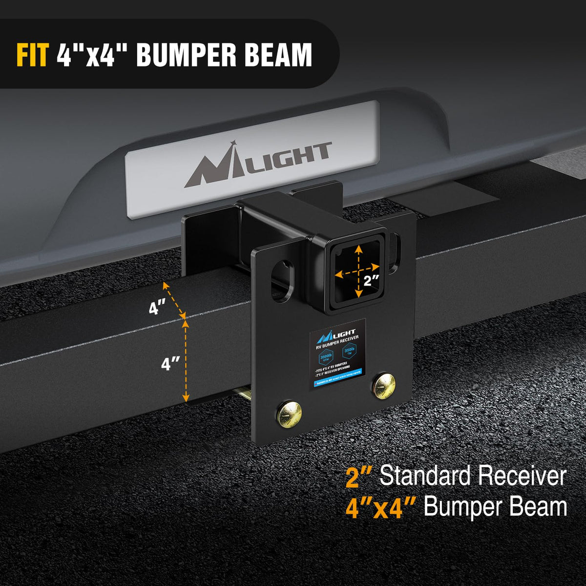 Nilight included mounting hardware and hitch cover showing ready-to-install benefit