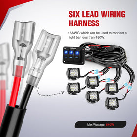 Nilight full wiring harness assembly laid out showing connectors and organized routing benefit