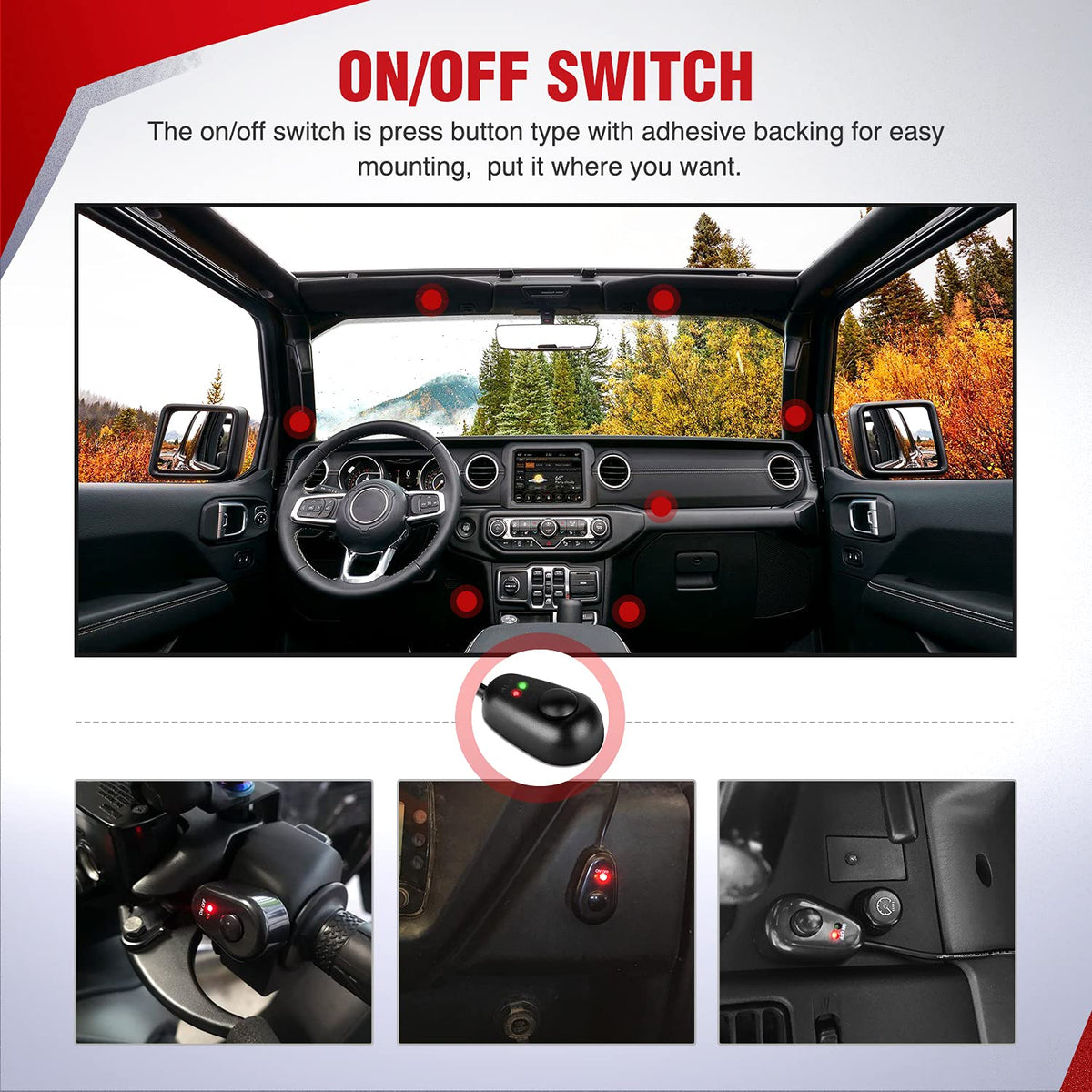 Nilight harness routed in vehicle showing neat installation and protection