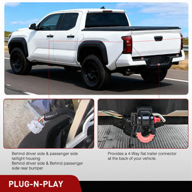 Nilight harness installed under bumper providing clean storage benefit