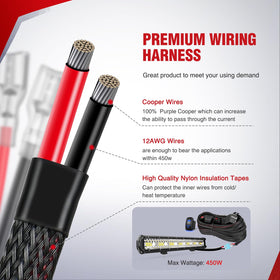 Nilight harness routed and installed under hood offering clean, organized wiring