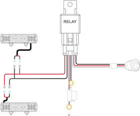Nilight dual output leads connection showing stable dual-light power