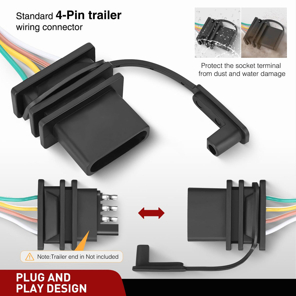 Nilight kit contents with zip ties and screw for secure mounting
