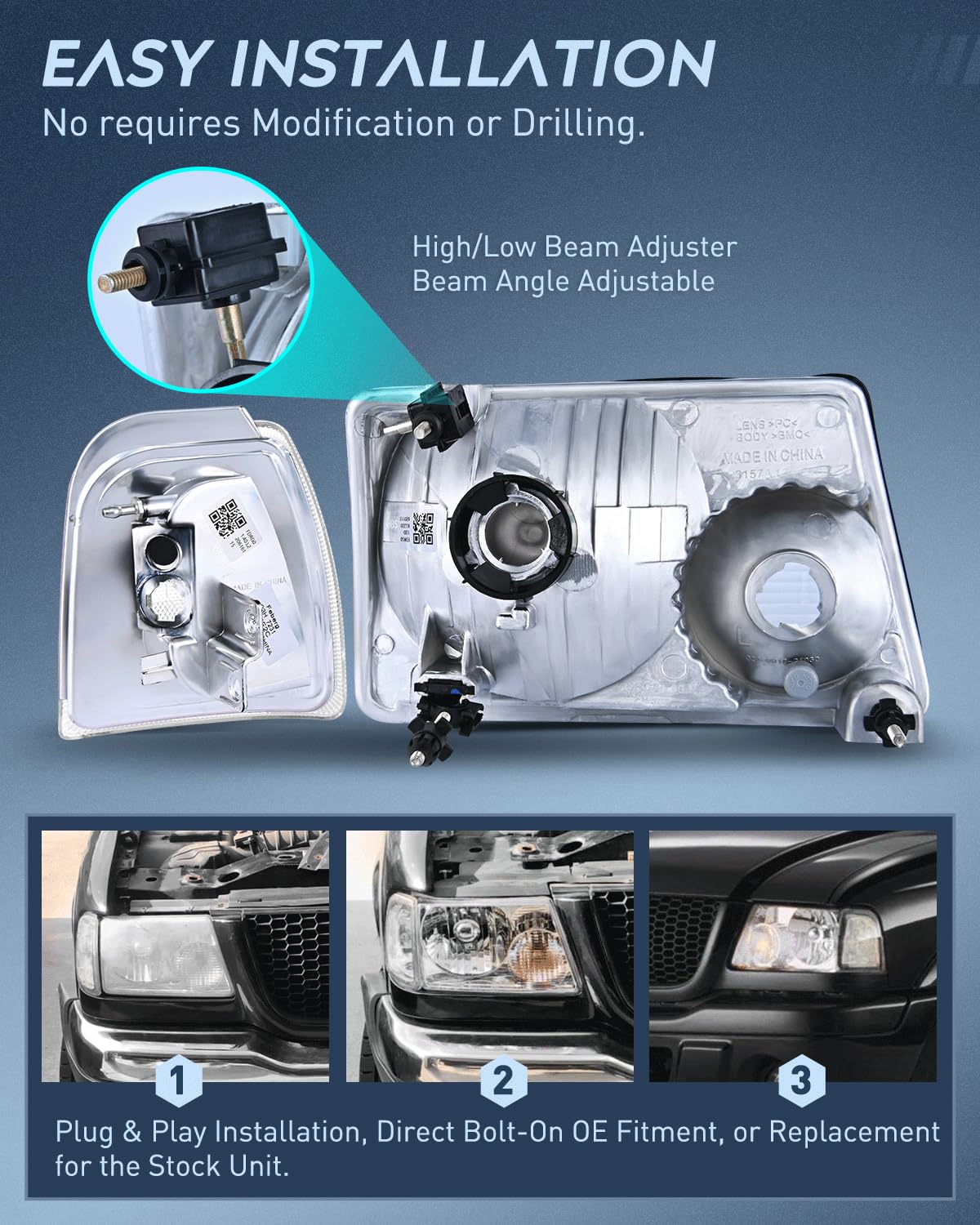 Nilight packaged pair laid out showing both driver and passenger units