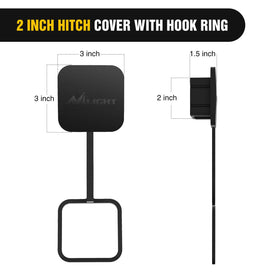Nilight hitch cover detail keeping receiver tube clean and protected