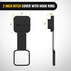 Nilight hitch cover installed protecting receiver from debris benefit