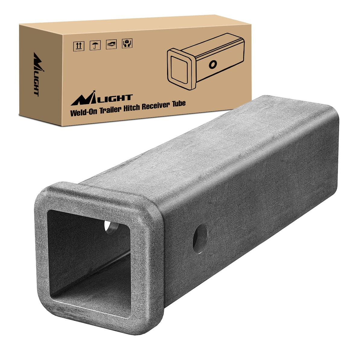 Nilight front view of 2x2 receiver showing fit and mounting benefit