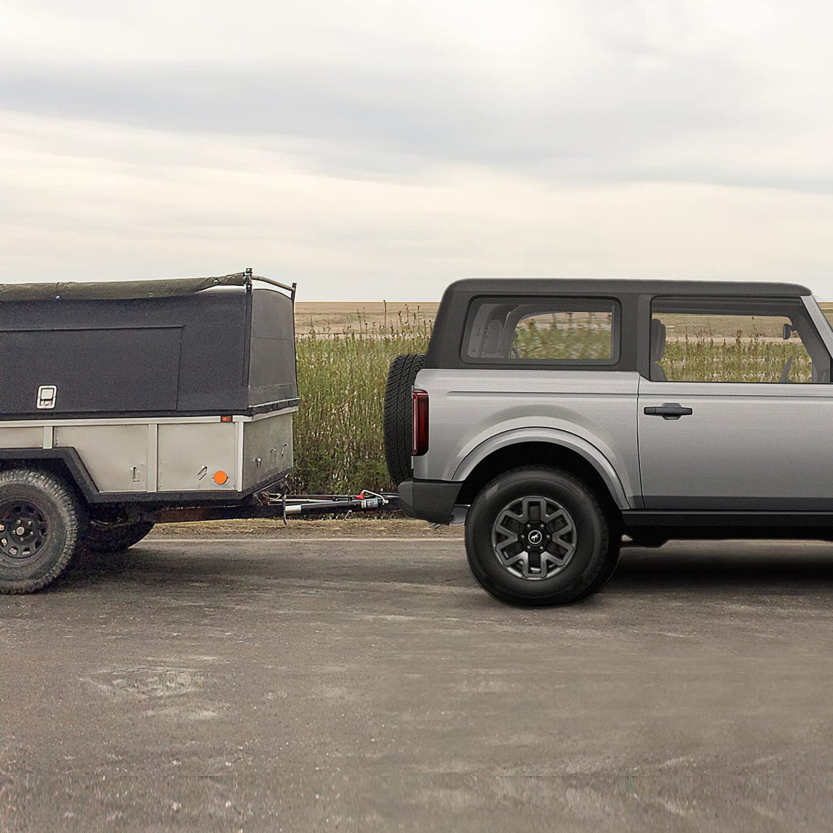 Nilight hitch next to rear bumper showing correct scale and fit benefit