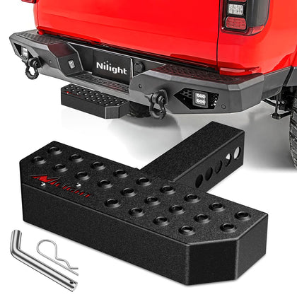 Nilight front view of hitch step showing sturdy platform and easy access benefit
