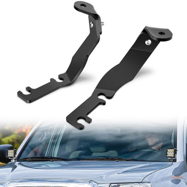 Nilight front view bracket on hood showing secure fit and easy install