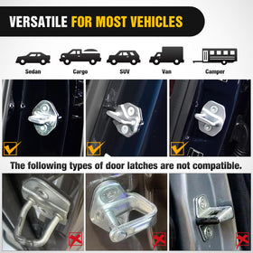 Nilight hooked on car door latch demonstrating quick tool-free installation benefit