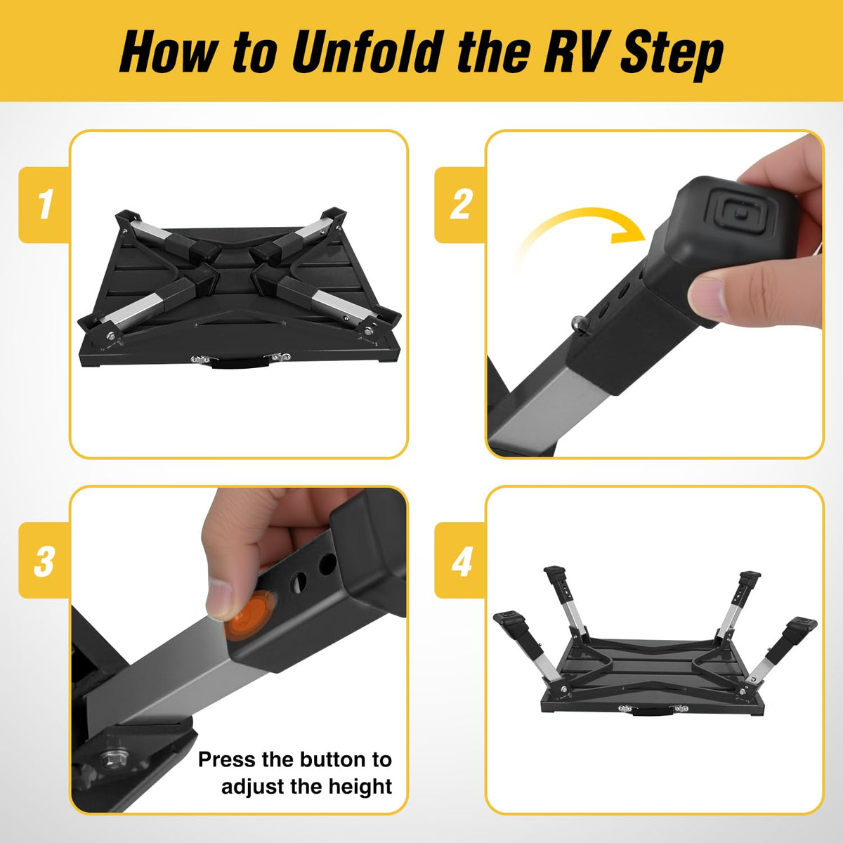 Nilight in use at RV door showing stable entry and increased safety benefit