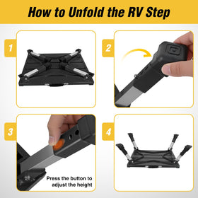Nilight in use at RV door showing stable entry and increased safety benefit