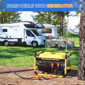 Nilight in-use at campsite connecting RV to park power for convenience
