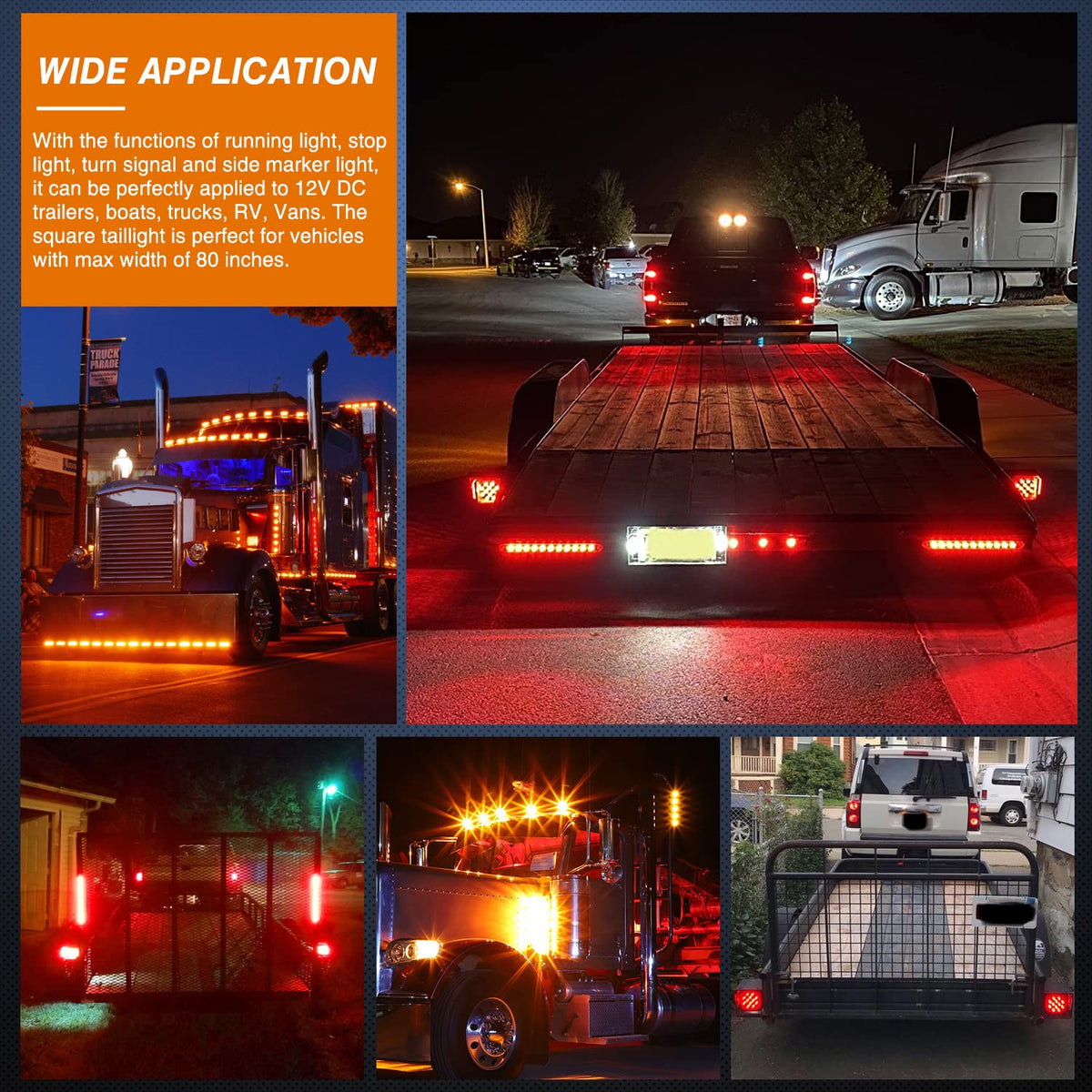 Nilight nighttime use showing bright brake and turn illumination for better visibility after dark