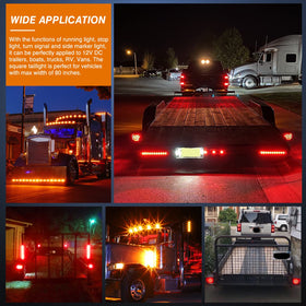 Nilight nighttime use showing bright brake and turn illumination for better visibility after dark