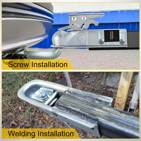 Nilight coupler attached to trailer in use improving connection security