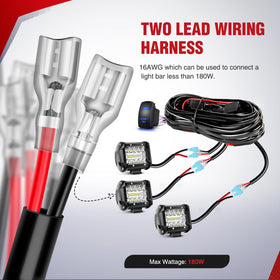 Nilight inline blade fuse and spade connectors protecting circuits and easing hookup