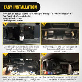 Nilight installation hardware laid out with instructions for fast, drill-free fit