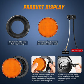 Nilight rubber grommet in mounting hole illustrating secure sealed installation