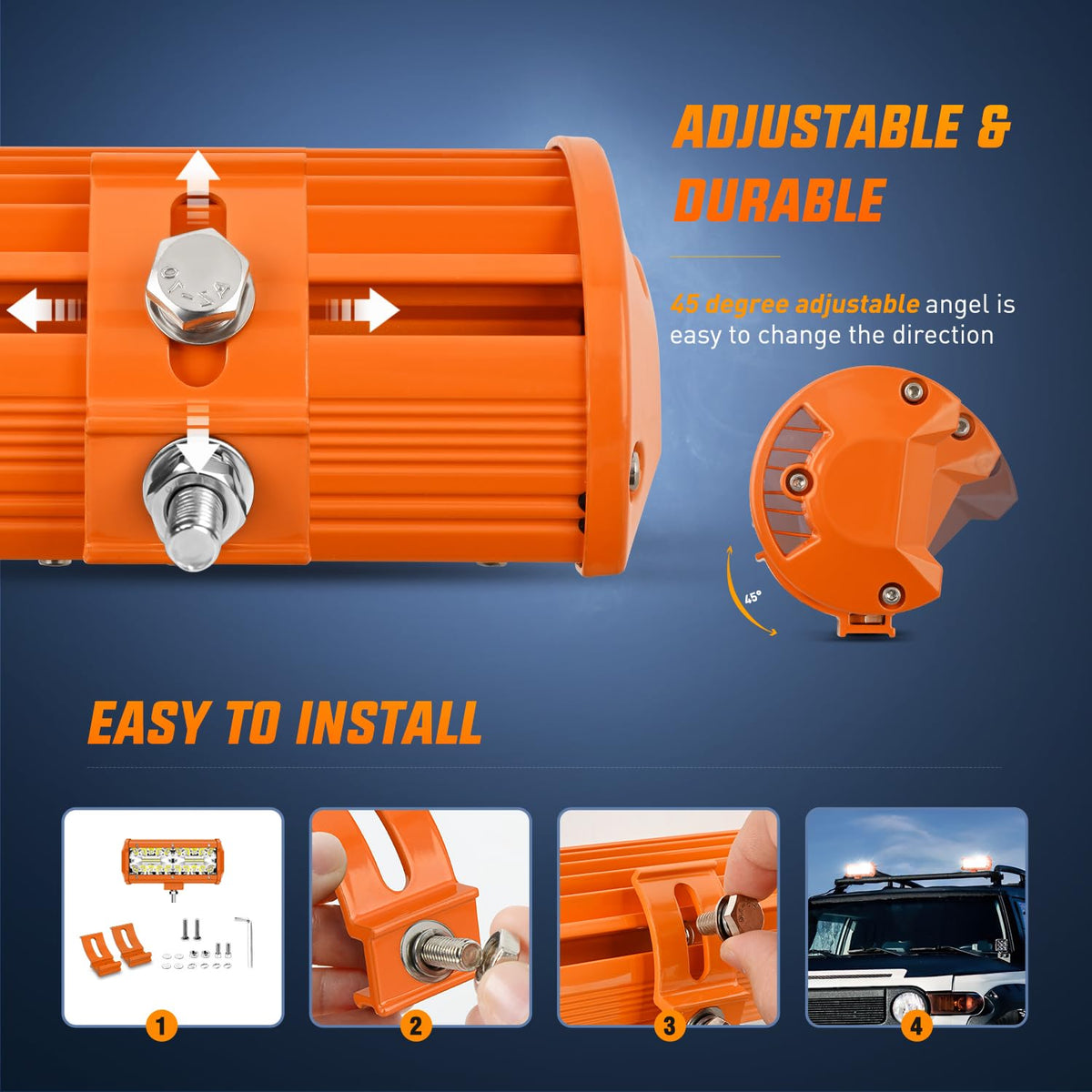 Nilight installed on vehicle bumper illustrating easy mounting and road illumination