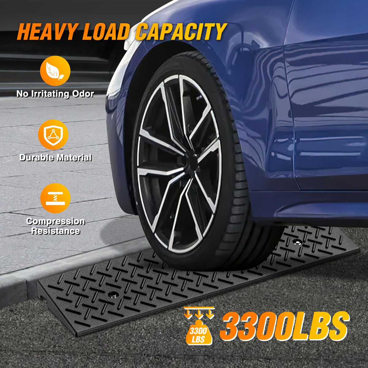Nilight curb ramp installed on driveway improving vehicle access