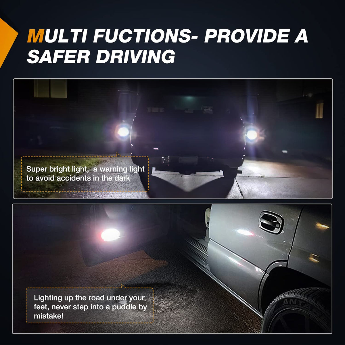 Nilight installed in door interior demonstrating brighter courtesy light for safer entry