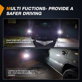 Nilight installed in door interior demonstrating brighter courtesy light for safer entry