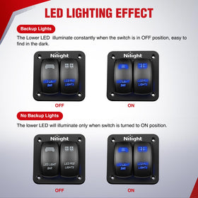 Nilight installed dashboard switch panel providing neat, accessible control