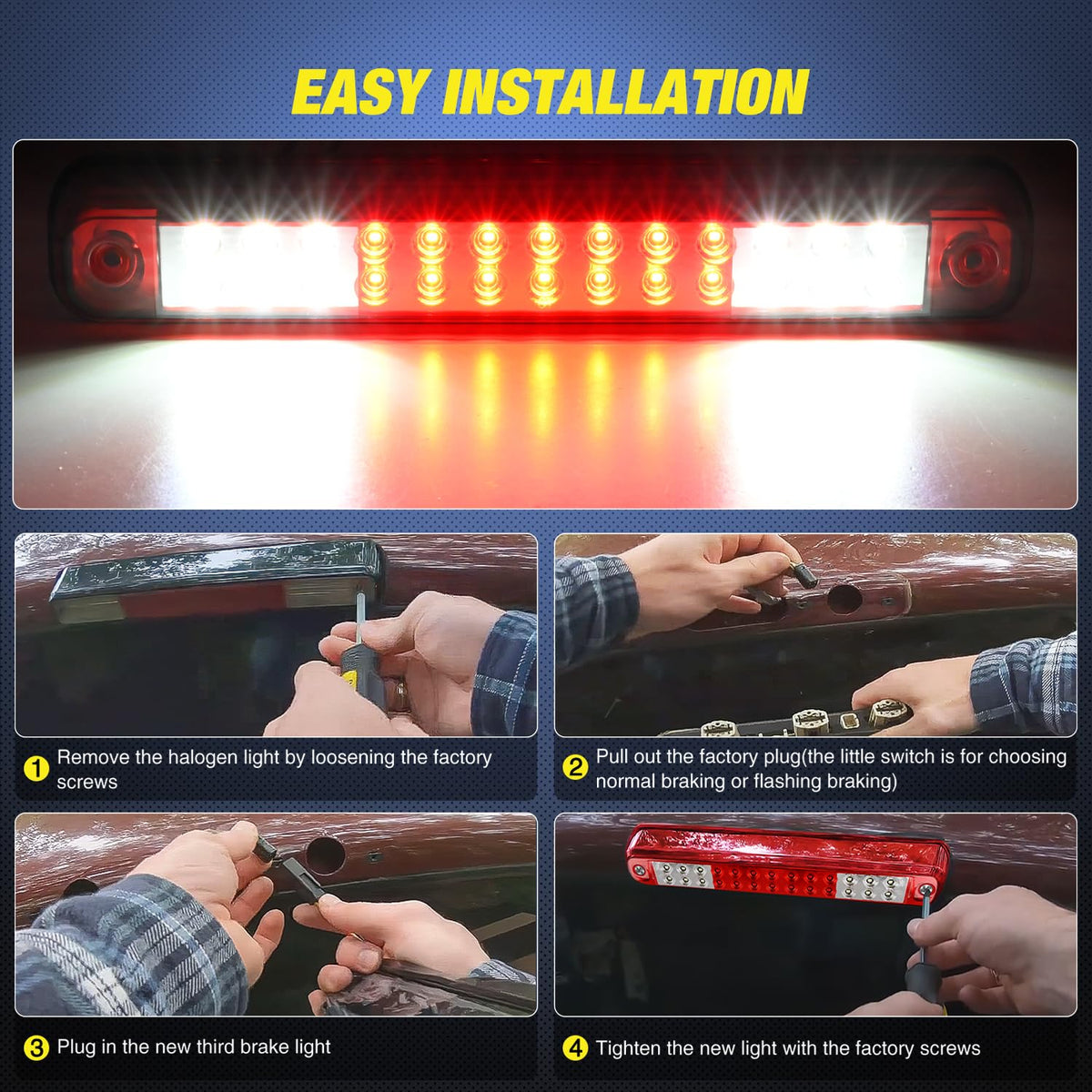 Nilight installed on a Chevy truck showing improved rear visibility