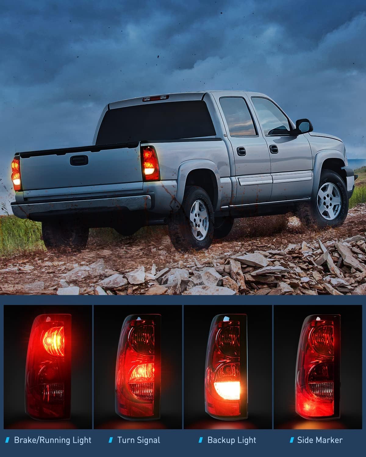 Nilight taillight installed on Silverado rear, brand improves brake signaling