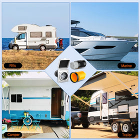 Nilight inlet installed on RV sidewall for secure shore power hookup