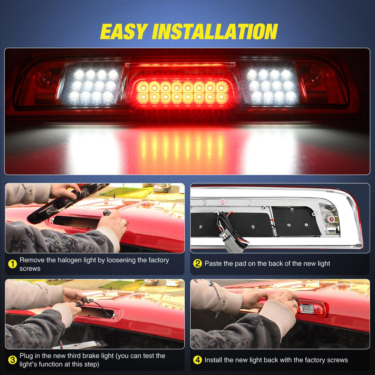 Nilight installed on Silverado tailgate side view showing OEM fit benefit