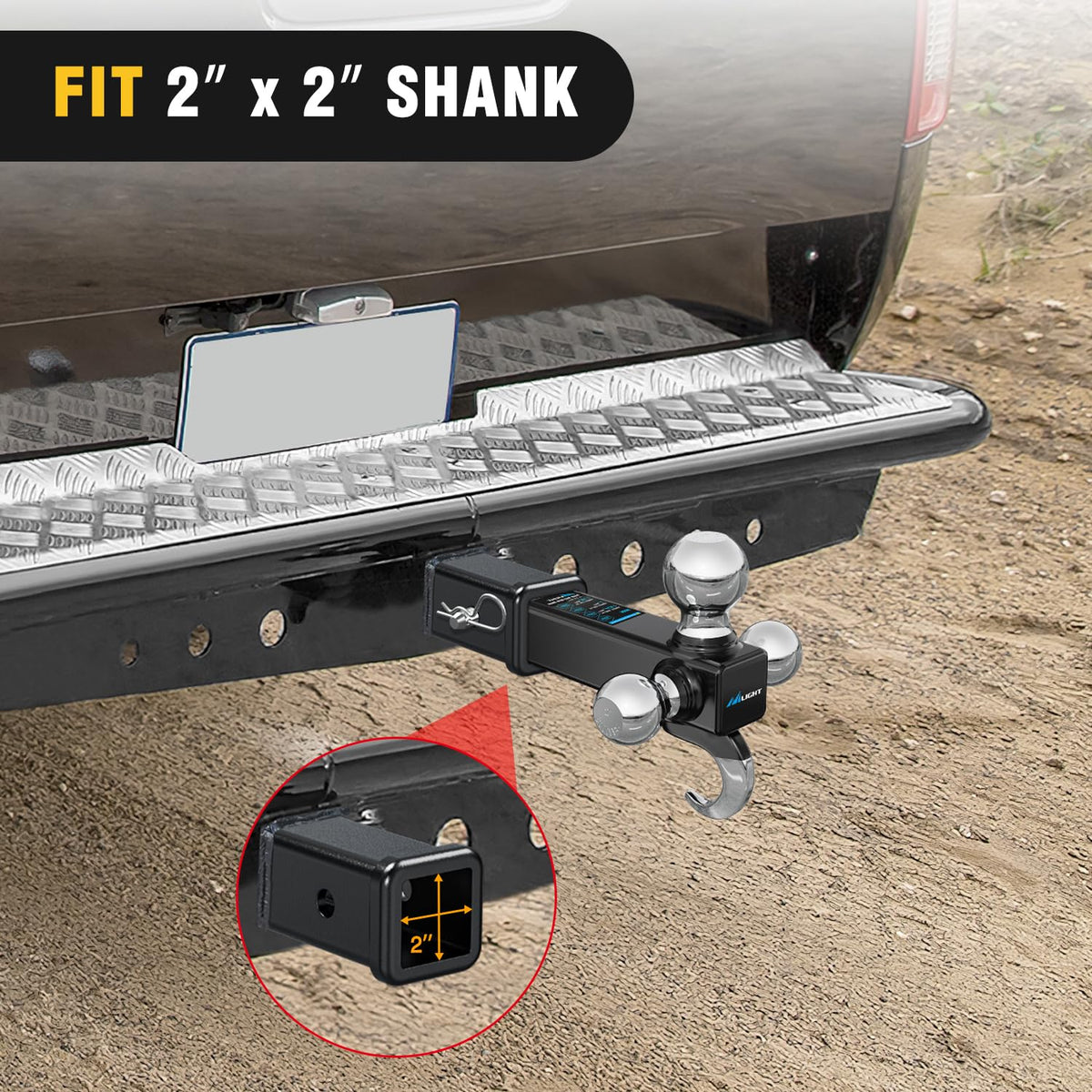 Nilight receiver welded to trailer frame demonstrating secure installation