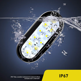 Nilight installed on trailer at night showing powerful white backup illumination for safety