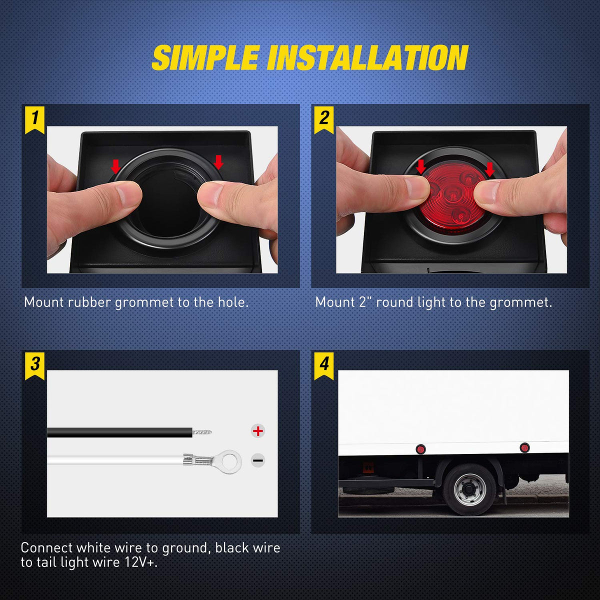 Nilight installed on trailer tail demonstrating clear marker visibility