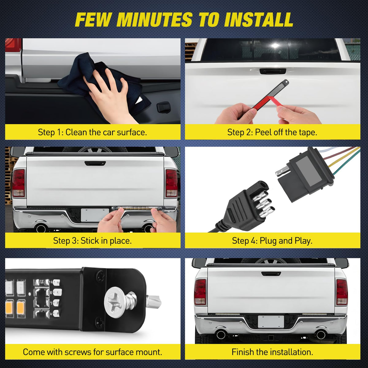 Nilight installed on truck tailgate demonstrates brighter signals benefit safer driving