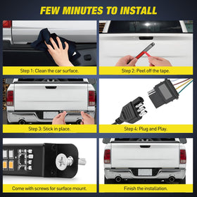 Nilight installed on truck tailgate demonstrates brighter signals benefit safer driving