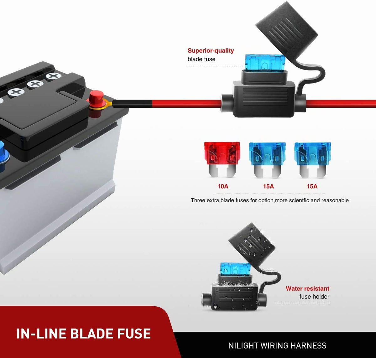 Nilight light bar mounted on truck improving night visibility
