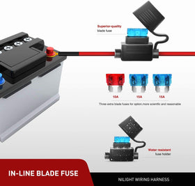 Nilight light bar mounted on truck improving night visibility