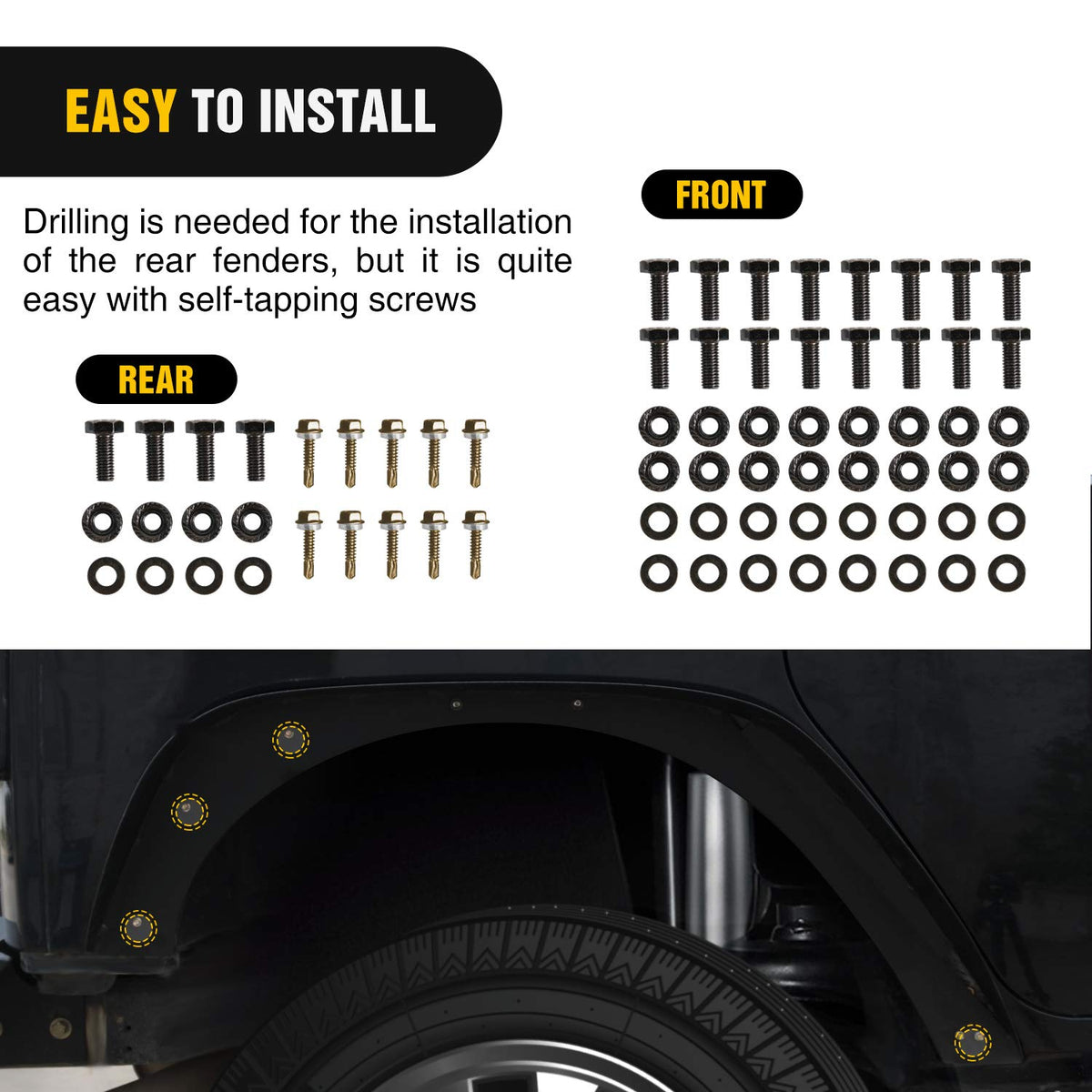 Nilight installed on Wrangler lifestyle shot demonstrating aggressive look