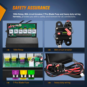 Nilight installed under hood on Jeep Wrangler JK for tidy accessory wiring