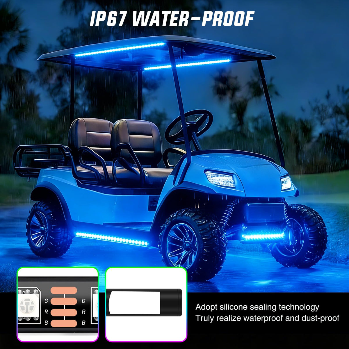 Nilight side view installed underglow demonstrating even illumination and safety benefit