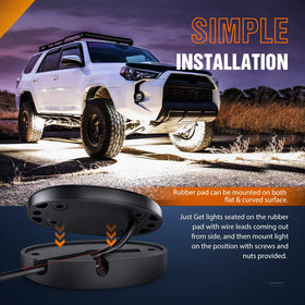 Nilight installed in a wheel well highlighting safer visibility and clean accent lighting